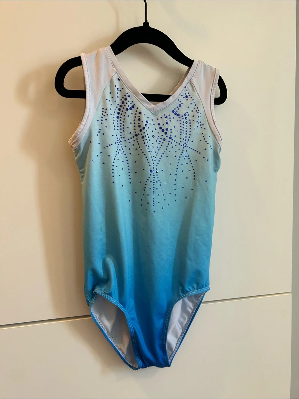 Blue Ombre Sparkle Gymnastics Leotard - Child’s Large